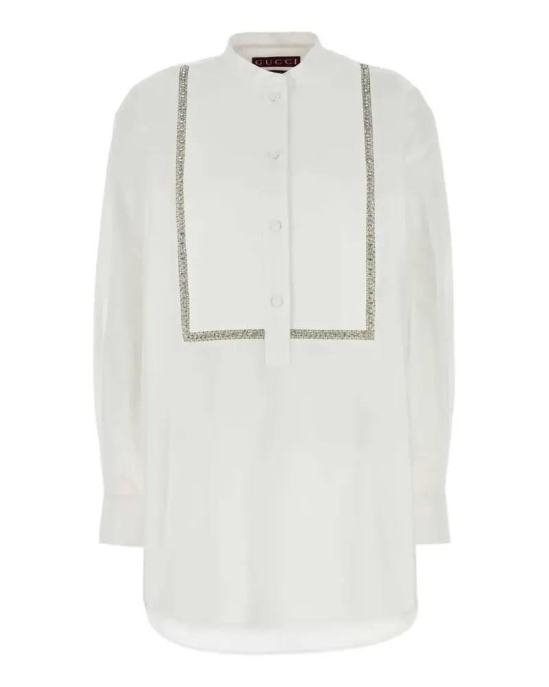 Gucci embellished poplin shirt - Weiß Weiß