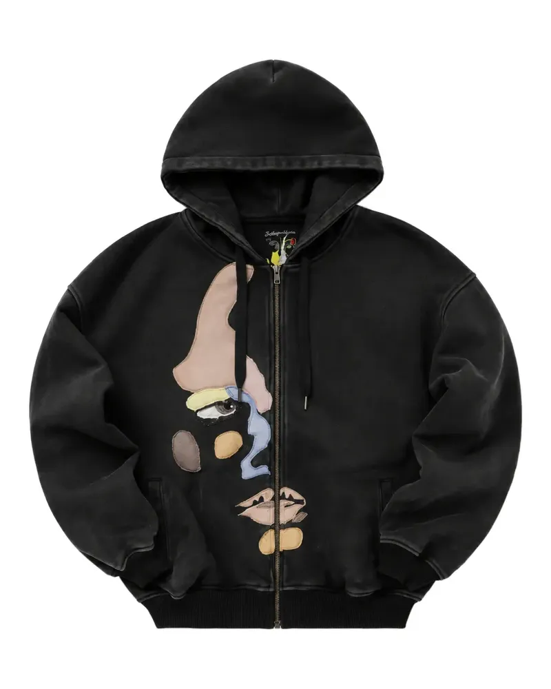KidSuper Side Eye Face Hoodie - Schwarz Schwarz