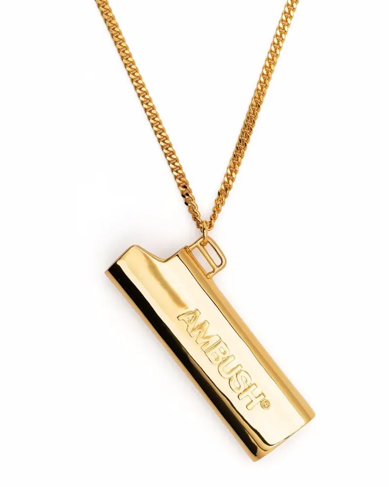 AMBUSH Halskette mit Feuerzeughülle - Gold Gold