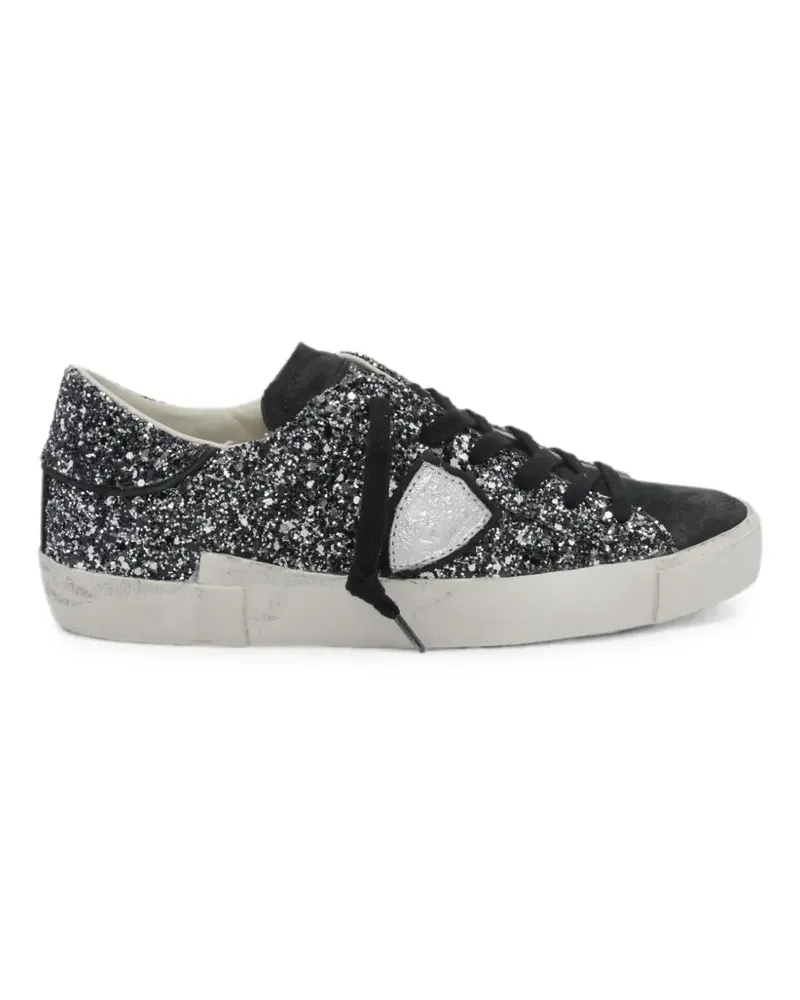 Philippe Model Prsx Sneakers mit Pailletten - Schwarz Schwarz