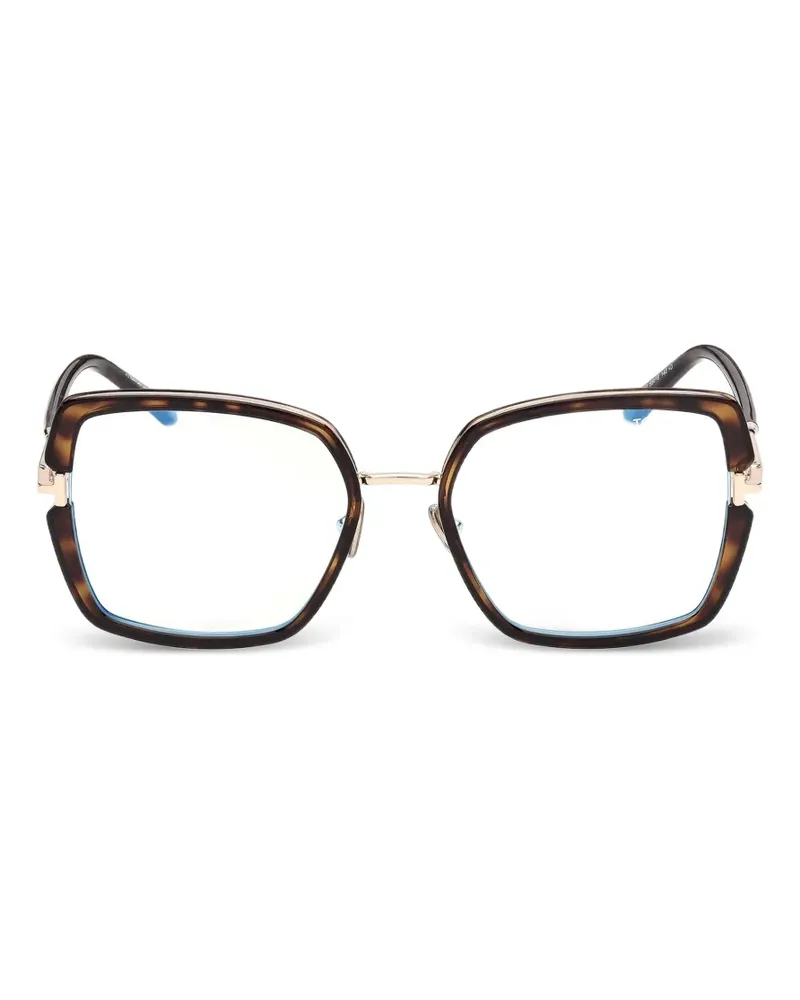 Tom Ford tortoiseshell-effect square-frame glasses - Braun Braun