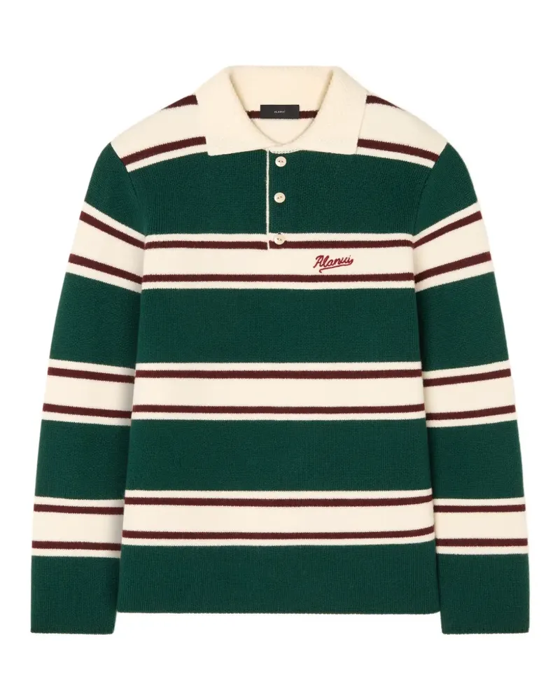 Alanui Gestreiftes Poloshirt - Grün Grün
