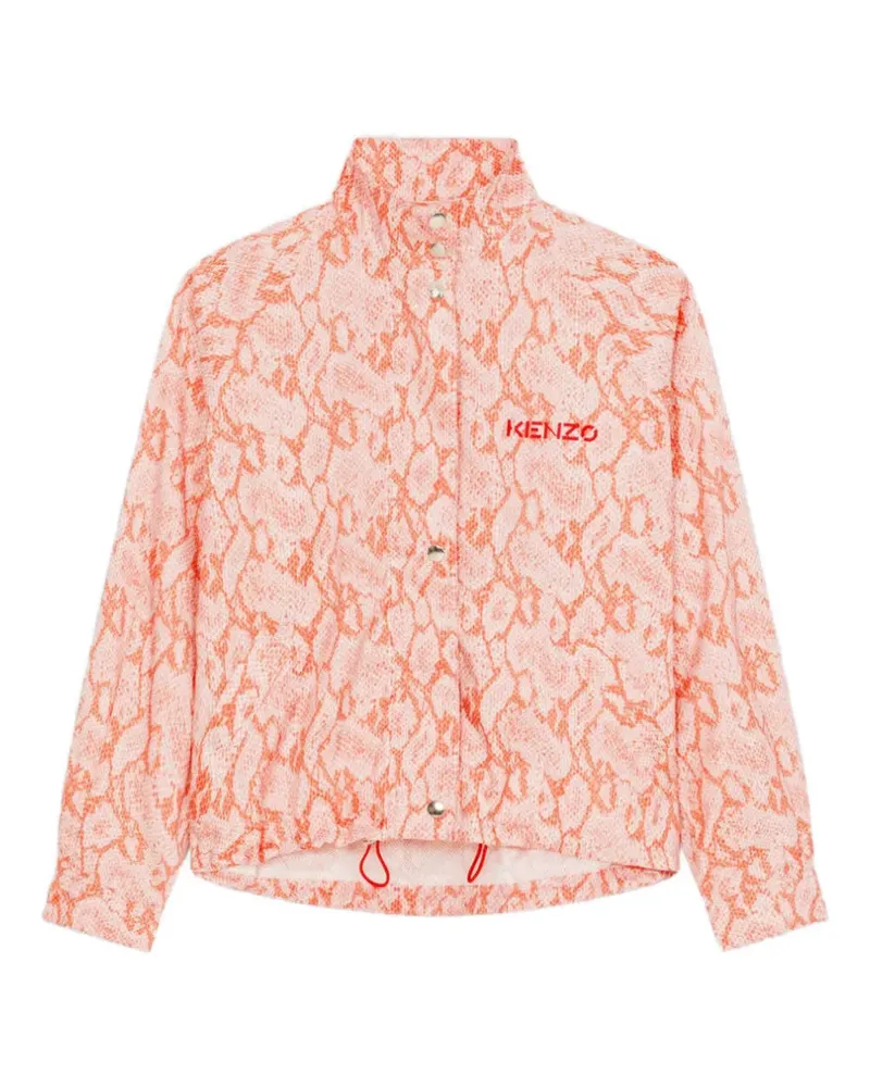 Kenzo python-pattern zip jacket - Orange Orange