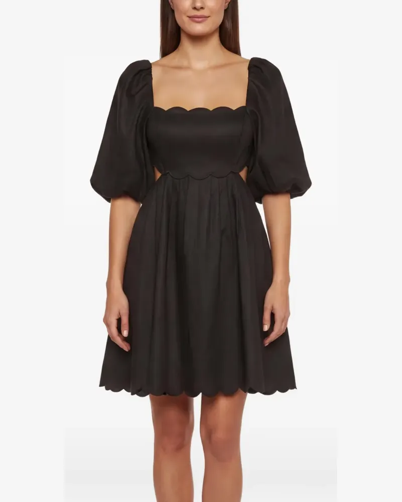 Zimmermann open-back puff-sleeves mini dress - Schwarz Schwarz