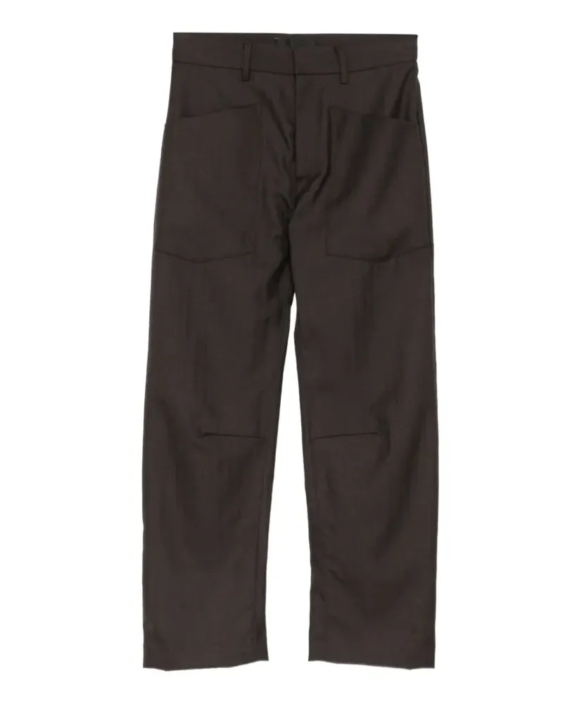 Nili Lotan Hose mit Fischgrätenmuster - Braun Braun