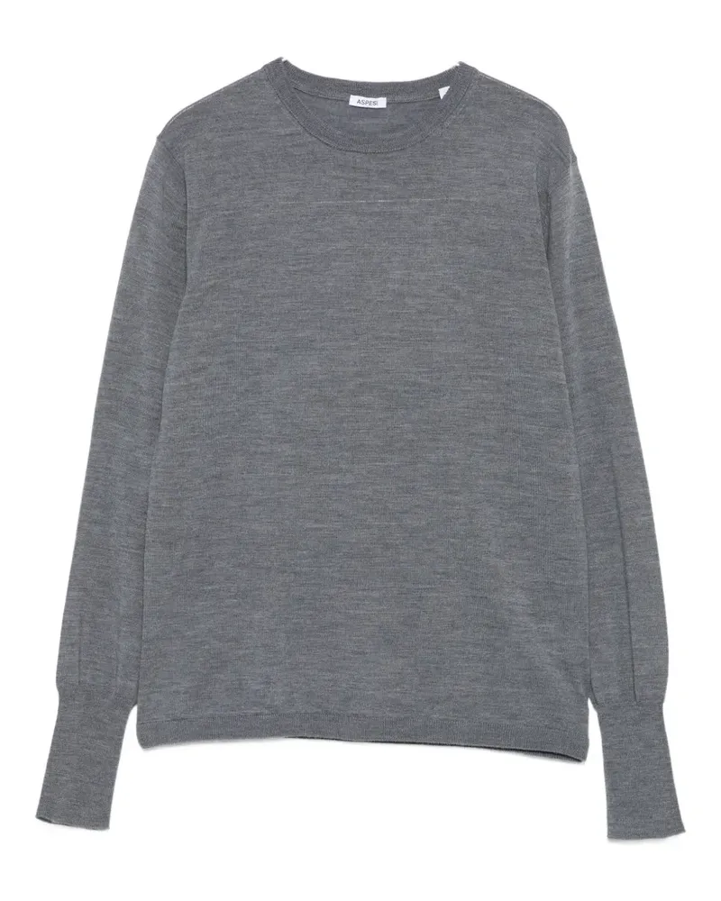 ASPESI fine-knit top - Grau Grau