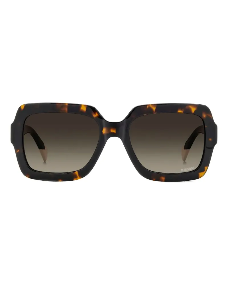 Missoni Sonnenbrille mit Logo-Print - Braun Braun