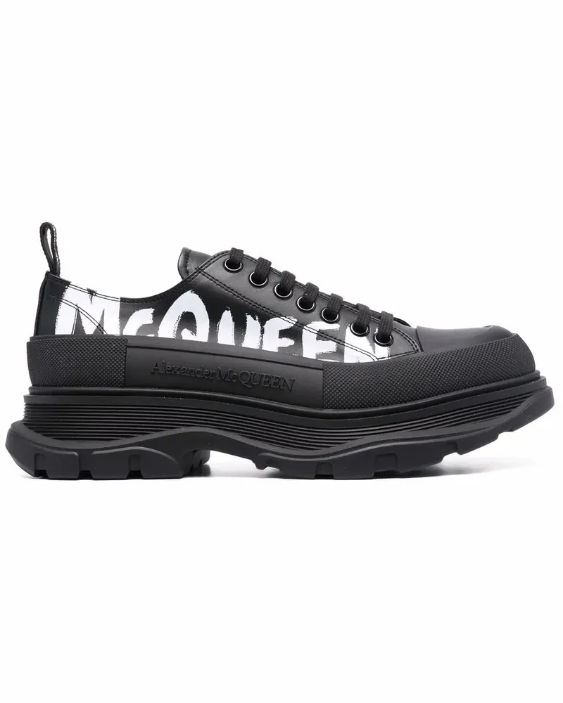 Alexander McQueen Sneakers mit Logo-Print - Schwarz Schwarz