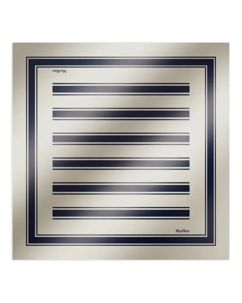 Max Mara Mxaafa striped silk scarf - Nude Nude