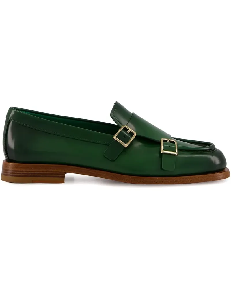 Santoni Loafer aus Leder - Grün Grün