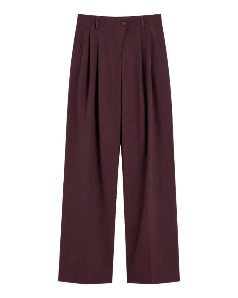 IRO Wide-Leg-Hose mit Bundfalten - Rot Rot