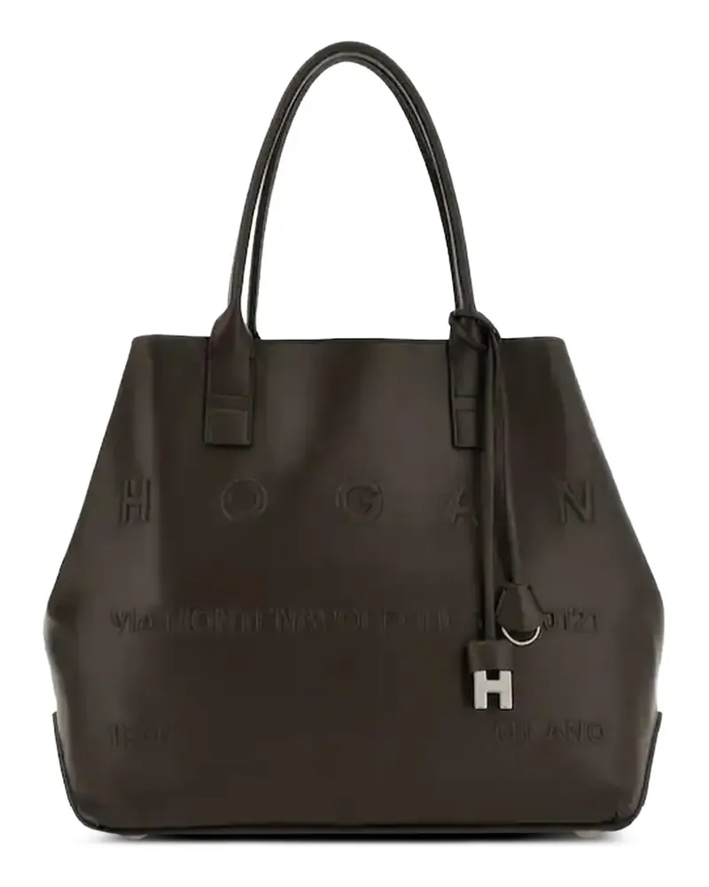 Hogan Shopper mit Logo-Prägung - Braun Braun