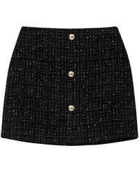 Anine Bing Mateo Tweed-Minirock Schwarz