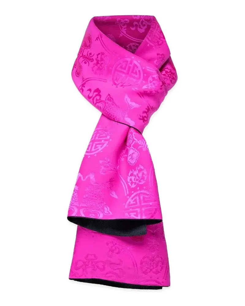 Shanghai Tang Two-Faced jacquard scarf - Rosa Rosa