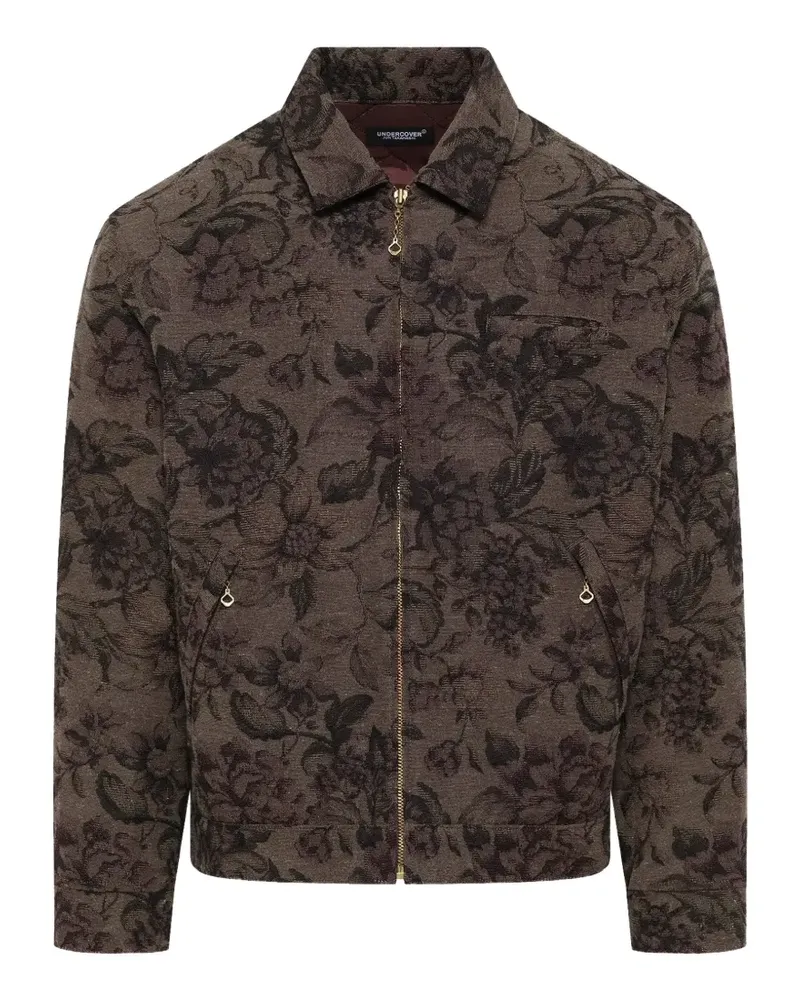 Undercover flower-print zip-up jacket - Braun Braun