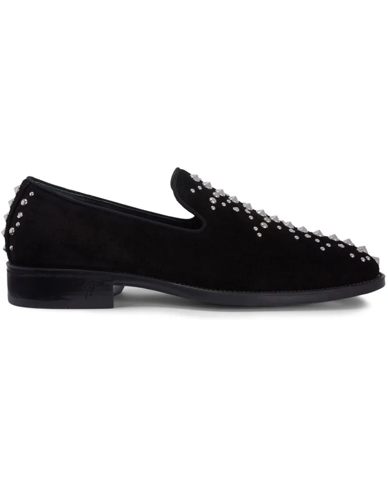 Giuseppe Zanotti Alfredson Loafer mit Nieten 15mm - Schwarz Schwarz
