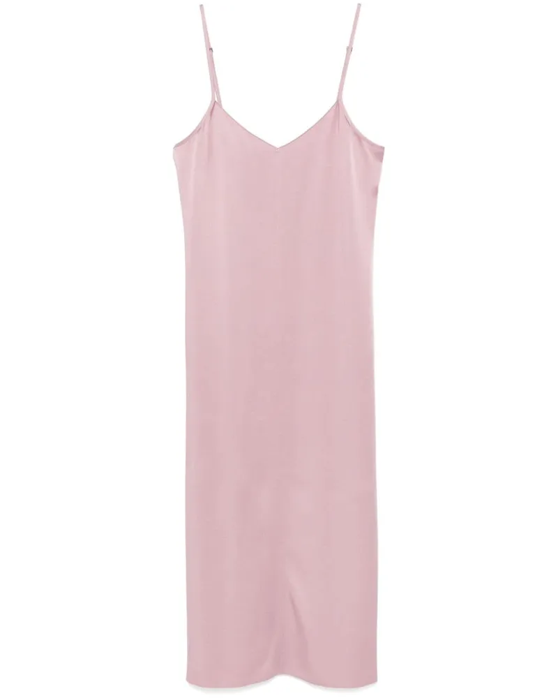 forte_forte Midikleid aus Satin - Rosa Rosa