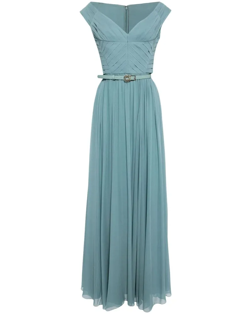 Elie Saab Schulterfreies Kleid - Blau Blau