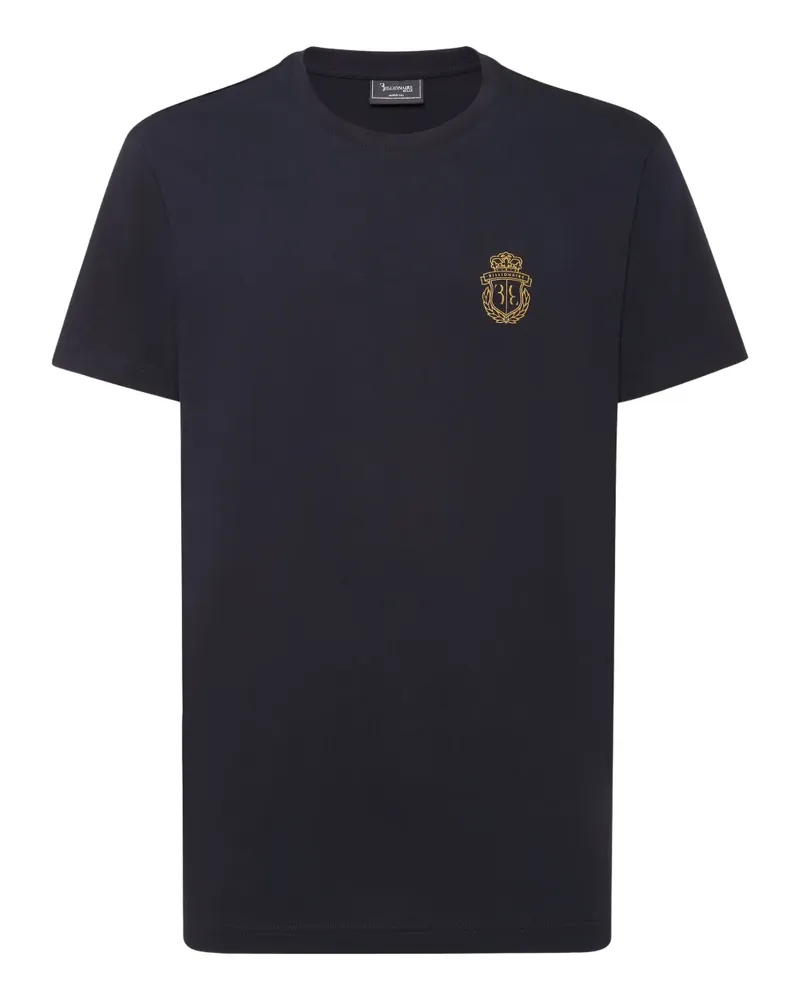 Billionaire Crest T-Shirt mit rundem Ausschnitt - Blau Blau