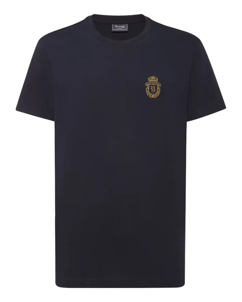 Billionaire Crest T-Shirt mit rundem Ausschnitt - Blau Blau