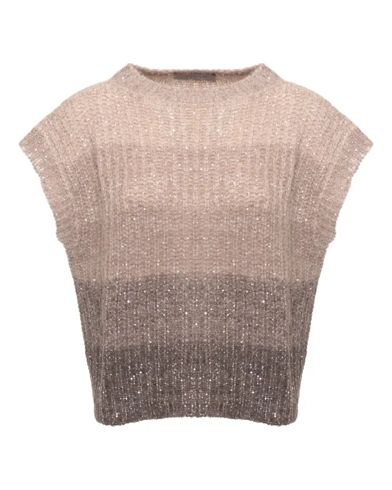D.EXTERIOR sequin-embellished vest - Nude Nude