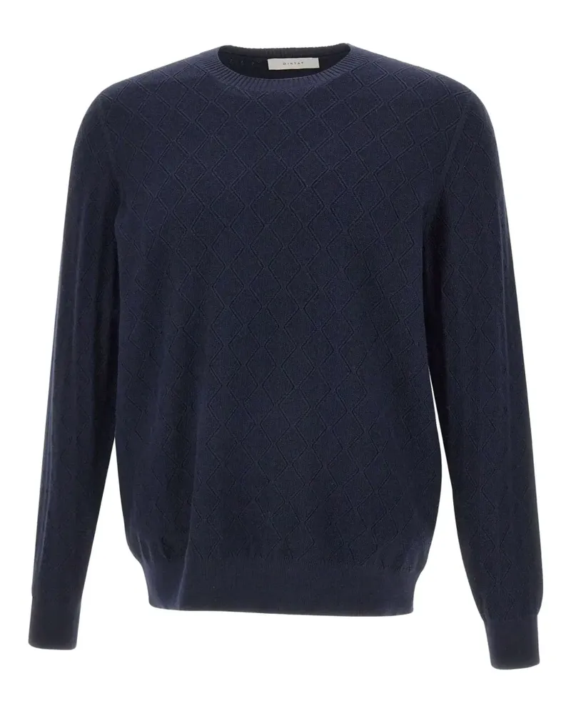 Diktat Pullover mit Rautenmuster - Blau Blau