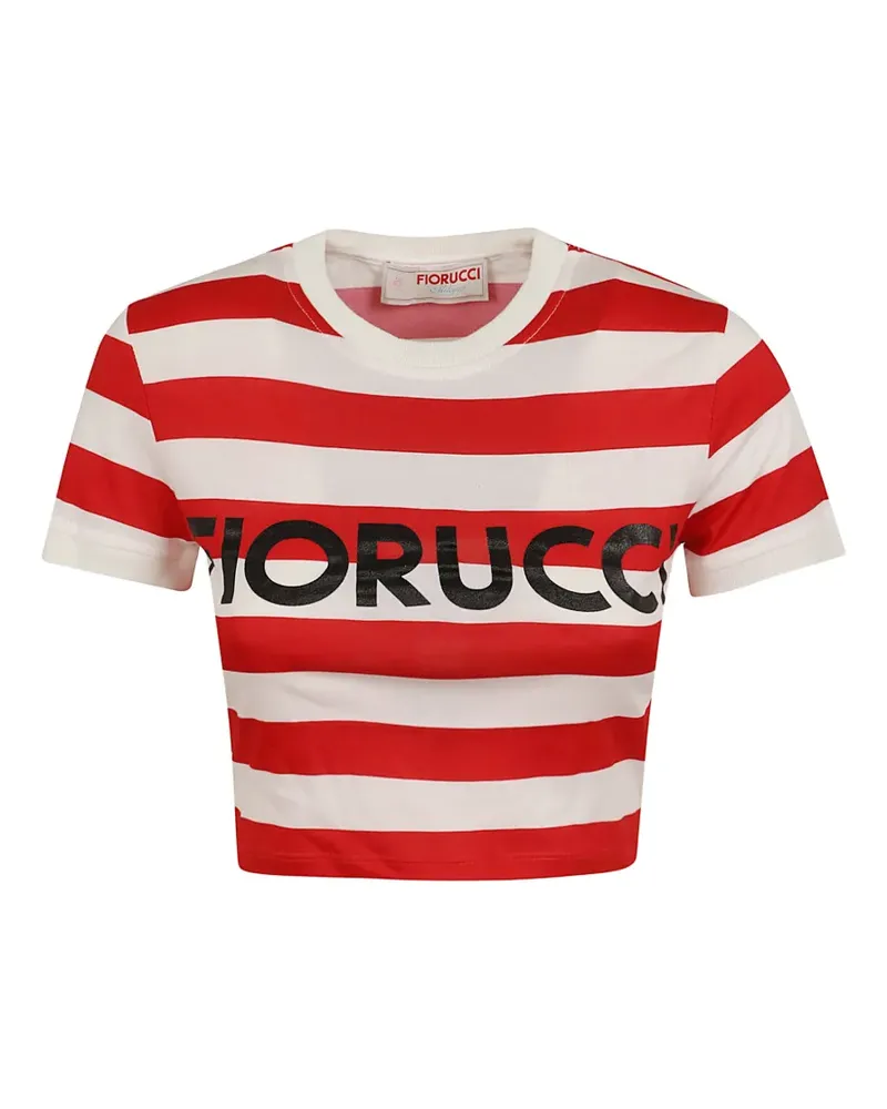 Fiorucci Gestreiftes T-Shirt - Rot Rot