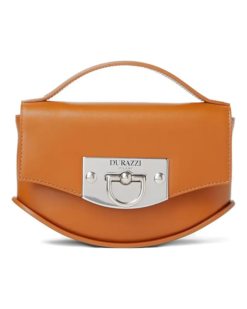 Durazzi Milano curved leather handbag - Braun Braun