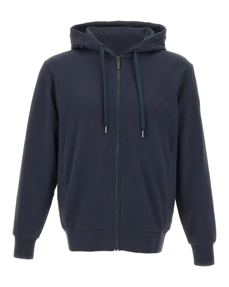 Colmar logo-patch zip-up hooded jacket - Blau Blau