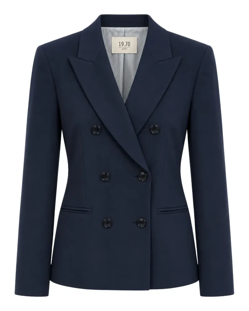 Seventy double-breasted peaked-lapel jacket - Blau Blau