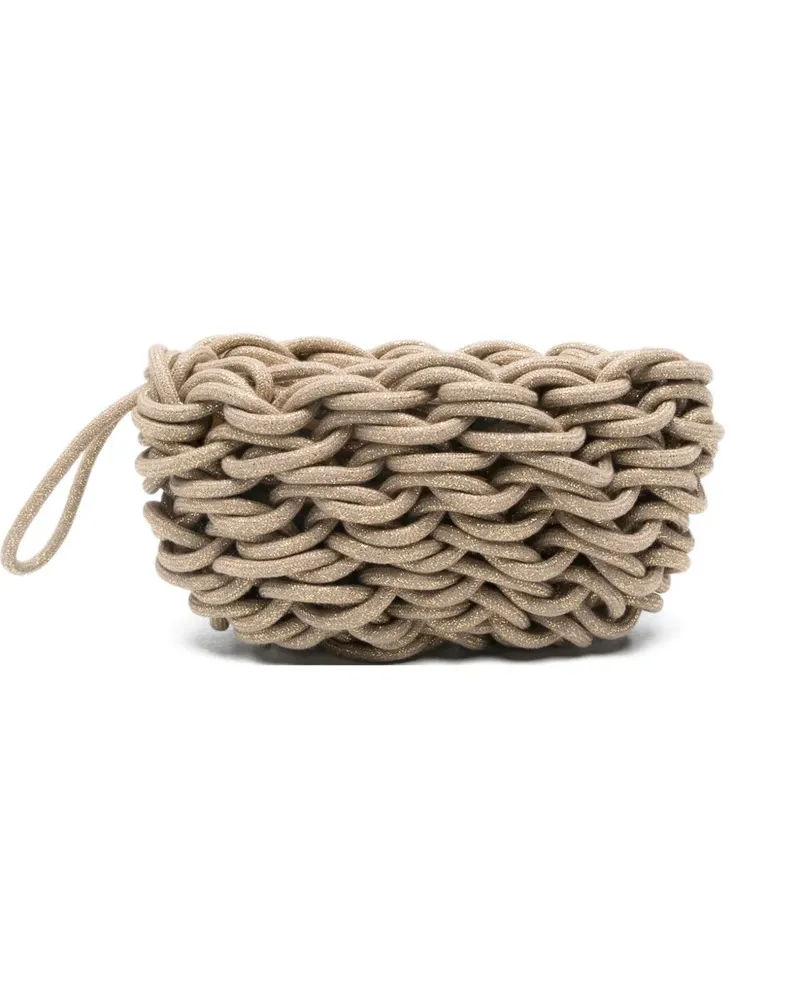 Alienina Gewebte Lina Clutch - Nude Nude