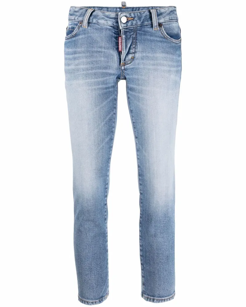 Dsquared2 Jeans mit Logo-Patch - Blau Blau