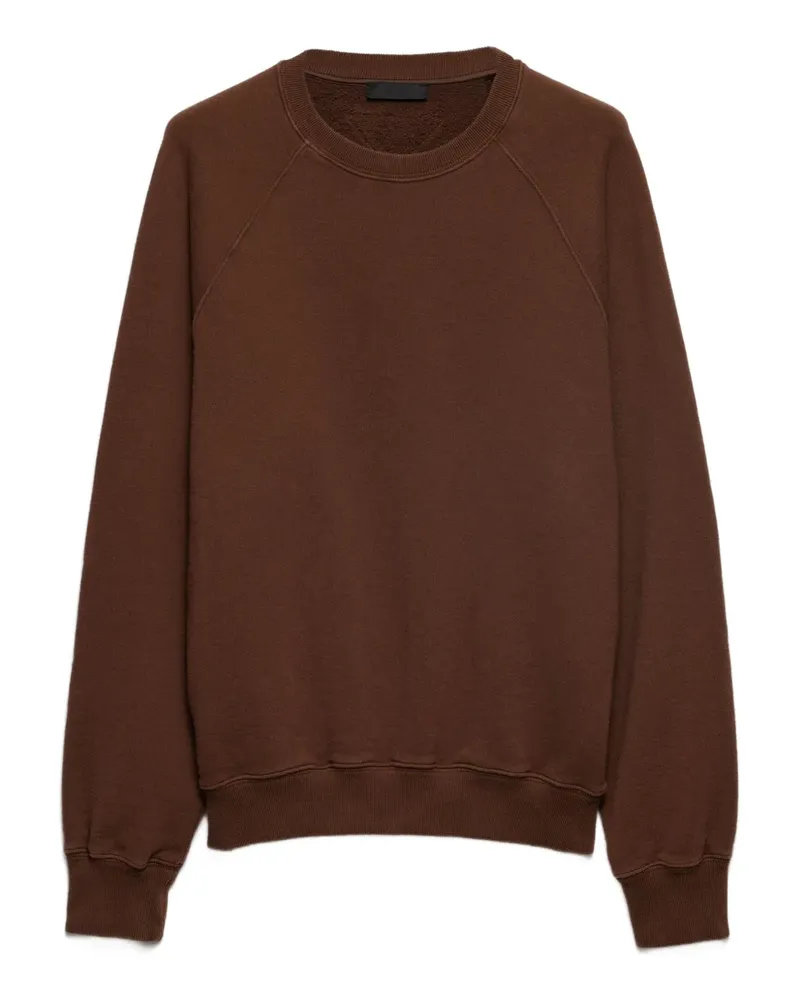 Prada Pullover mit Logo-Patch - Braun Braun