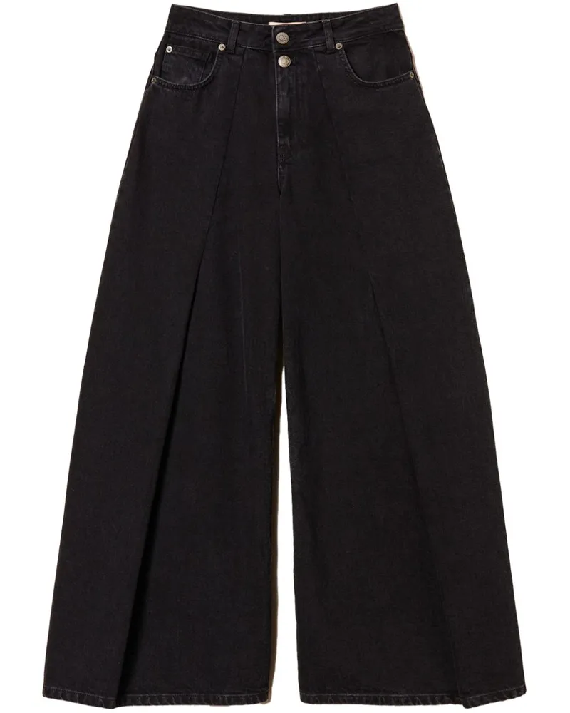 Twin-Set Klassische Cropped-Jeans - Schwarz Schwarz