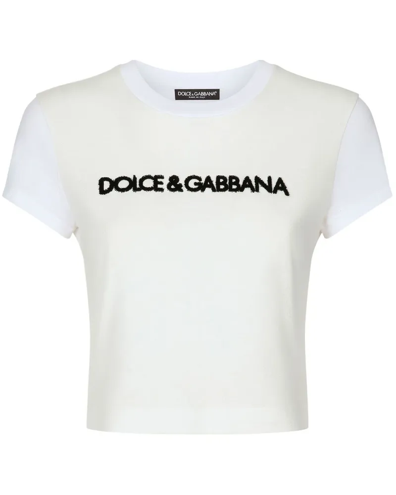 Dolce & Gabbana Minirock mit Logo-Stickerei - Weiß Weiß