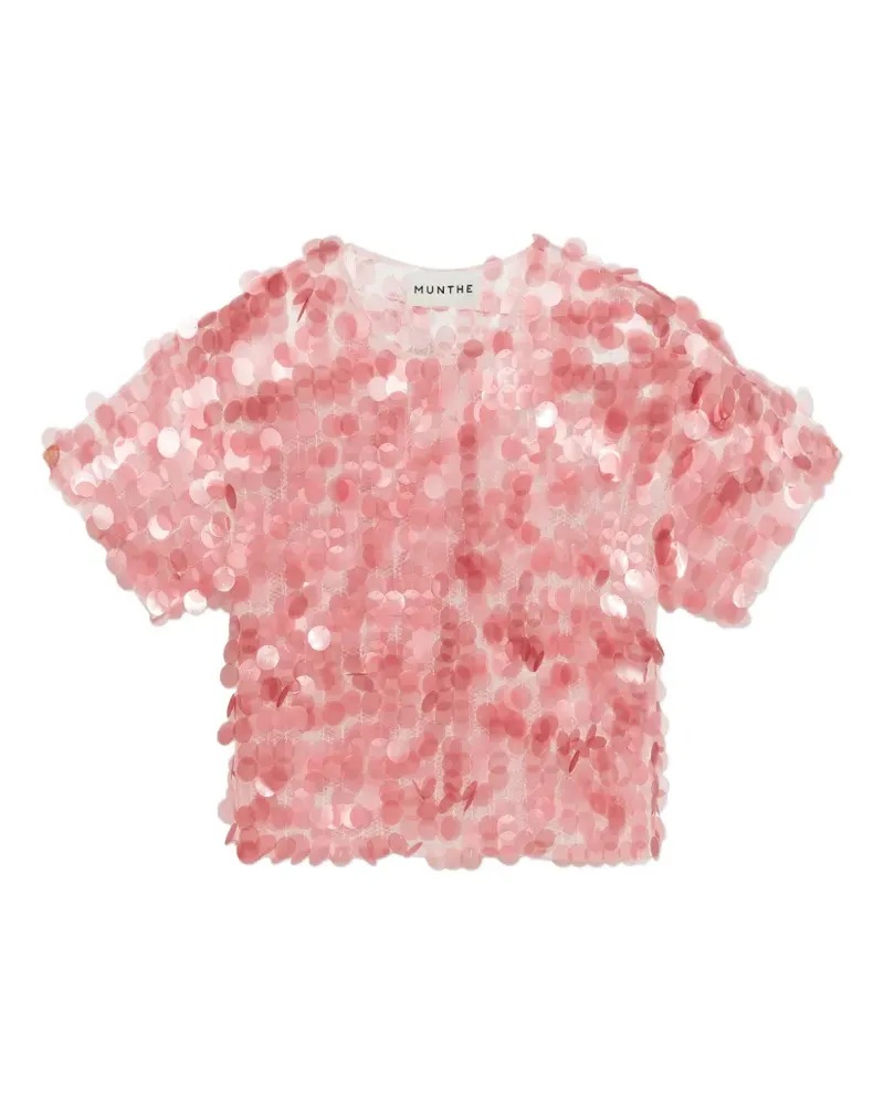 MUNTHE Belmira sequin-embellished top - Rosa Rosa