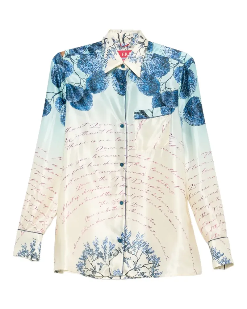 For Restless Sleepers graphic-print button-down shirt - Nude Nude