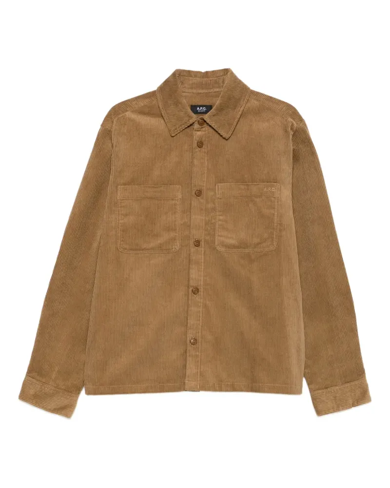 A.P.C. Hemdjacke aus Cord - Braun Braun