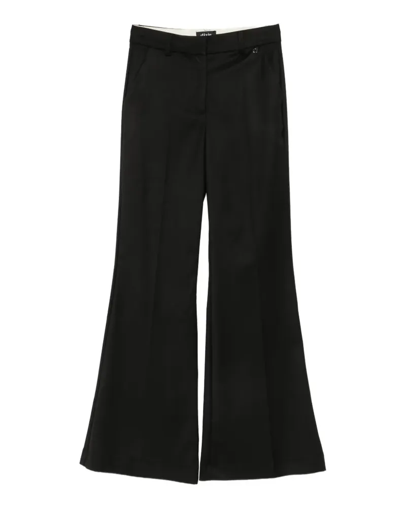 Dixie pressed-crease flared trousers - Schwarz Schwarz