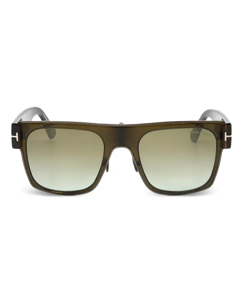 Tom Ford Sonnenbrille mit eckigem Gestell - Grün Grün