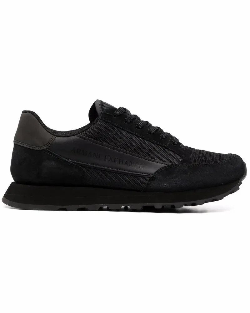Armani Exchange Sneakers mit Logo-Print - Schwarz Schwarz