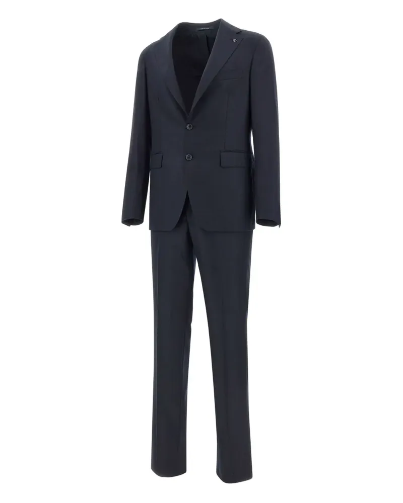 Tagliatore Anzug mit schmalem Revers - Blau Blau