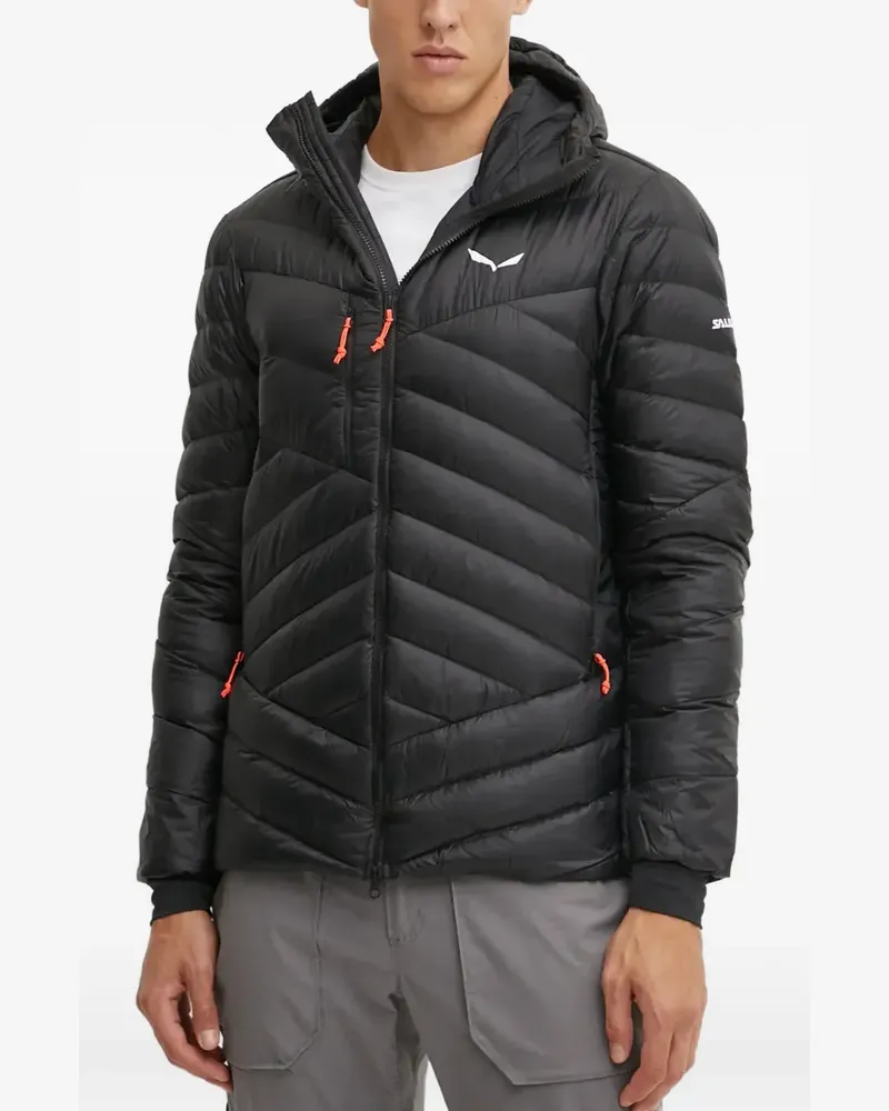 Salewa quilted hooded jacket - Schwarz Schwarz