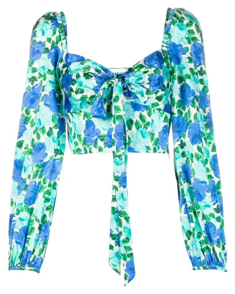 P.A.R.O.S.H. P.A.R.O H. Florale Bluse Blau