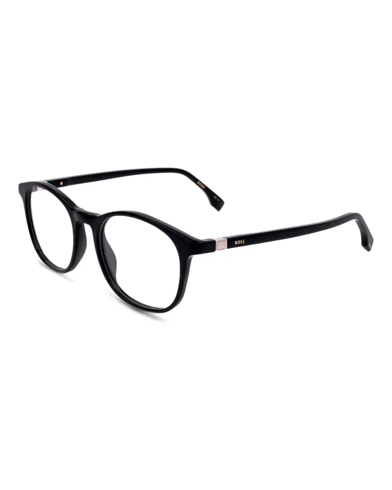 HUGO BOSS Brille mit rundem Gestell - Schwarz Schwarz