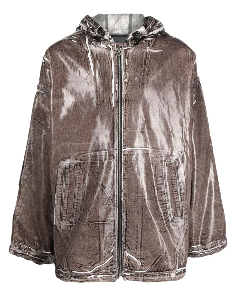 Diesel Beschichtete Jeansjacke - Braun Braun