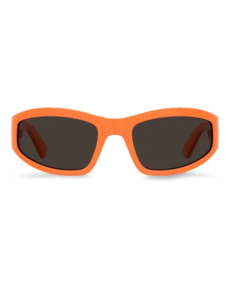 Moschino Eckige Sonnenbrille mit Logo - Orange Orange
