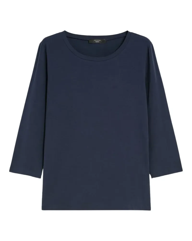 Max Mara T-Shirt mit Rundhalsausschnitt - Blau Blau