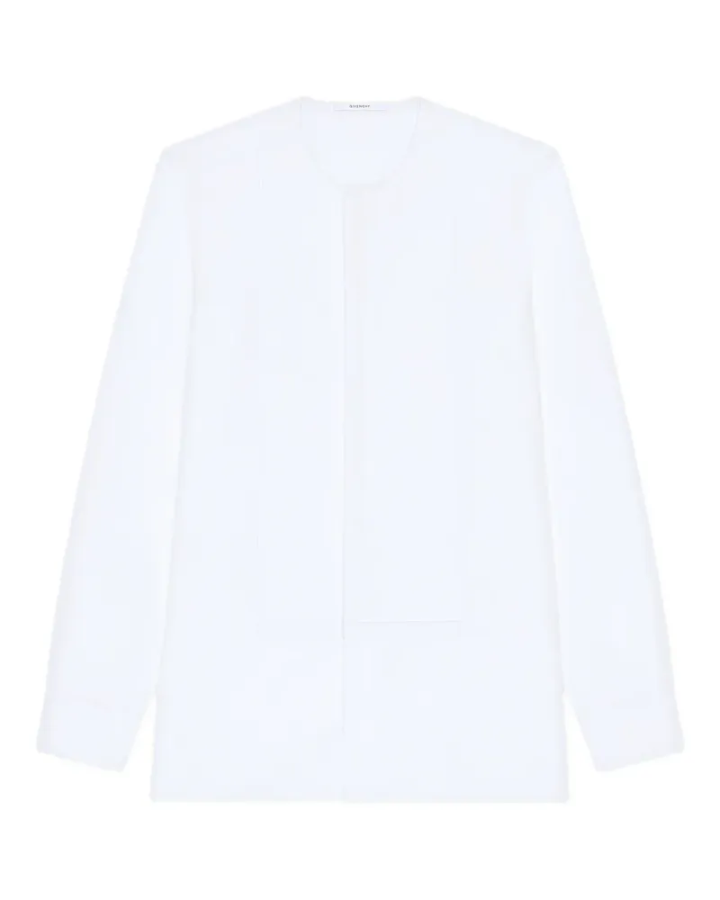 Givenchy collarless bib-detail shirt - Weiß Weiß