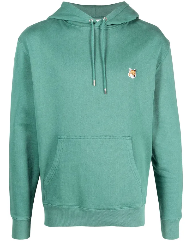 Kitsuné Hoodie mit Fuchs - Grün Grün